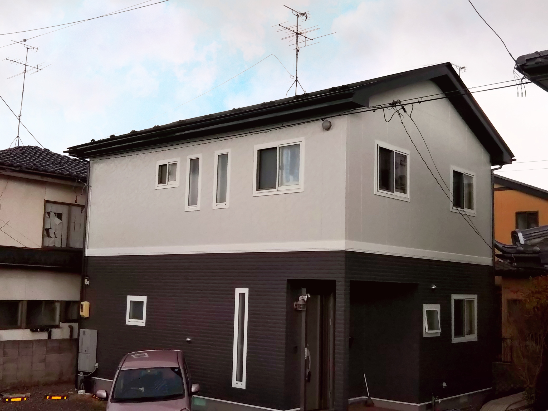 郡山市　屋根塗装　外壁塗装　屋根葺き替え