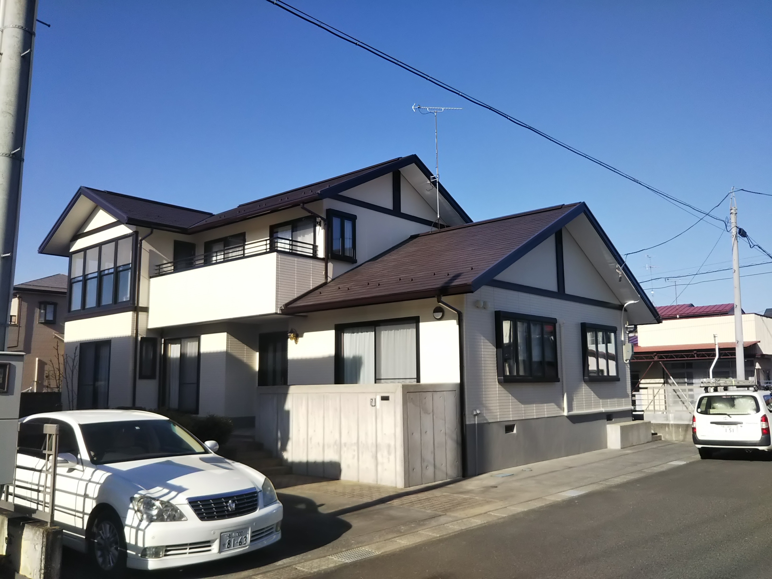 郡山市　屋根塗装　外壁塗装　付帯部塗装