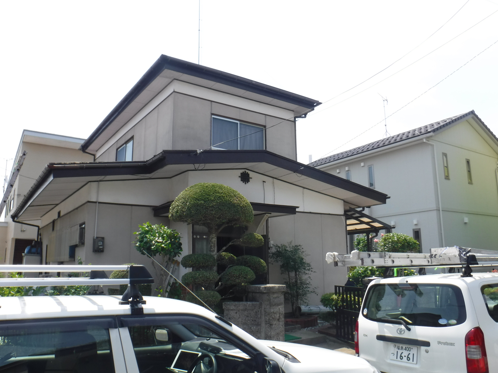 郡山市　屋根塗装　外壁塗装　付帯部塗装