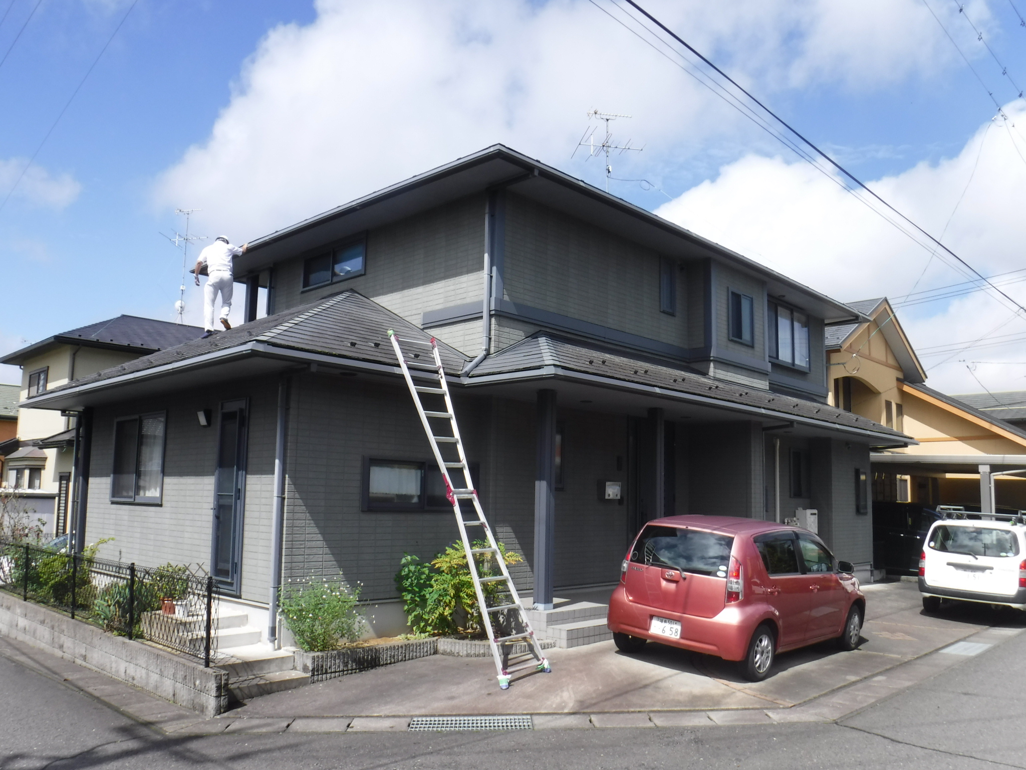 郡山市　屋根塗装　外壁塗装　付帯部塗装