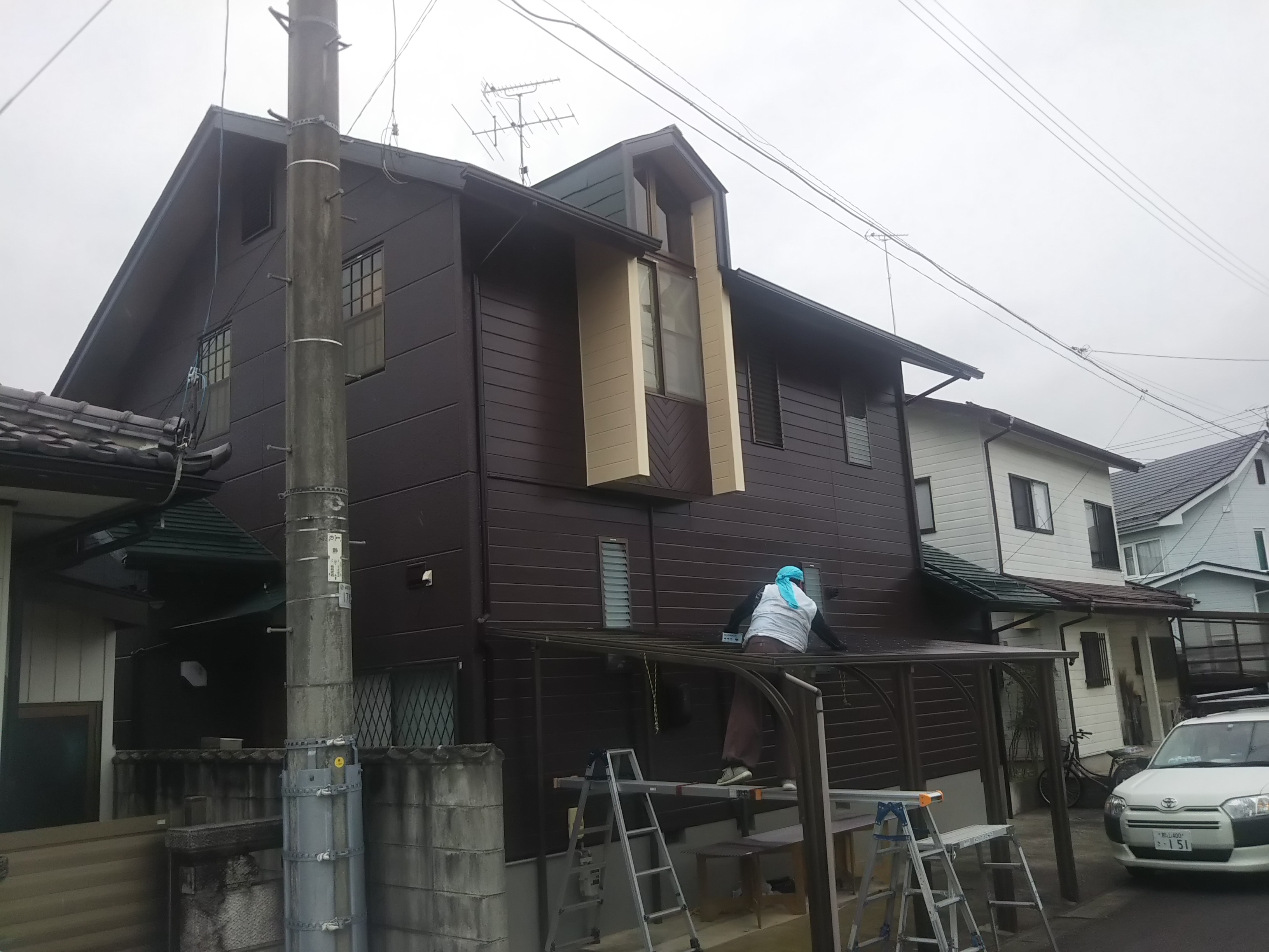 郡山市　屋根塗装　外壁塗装　付帯部塗装