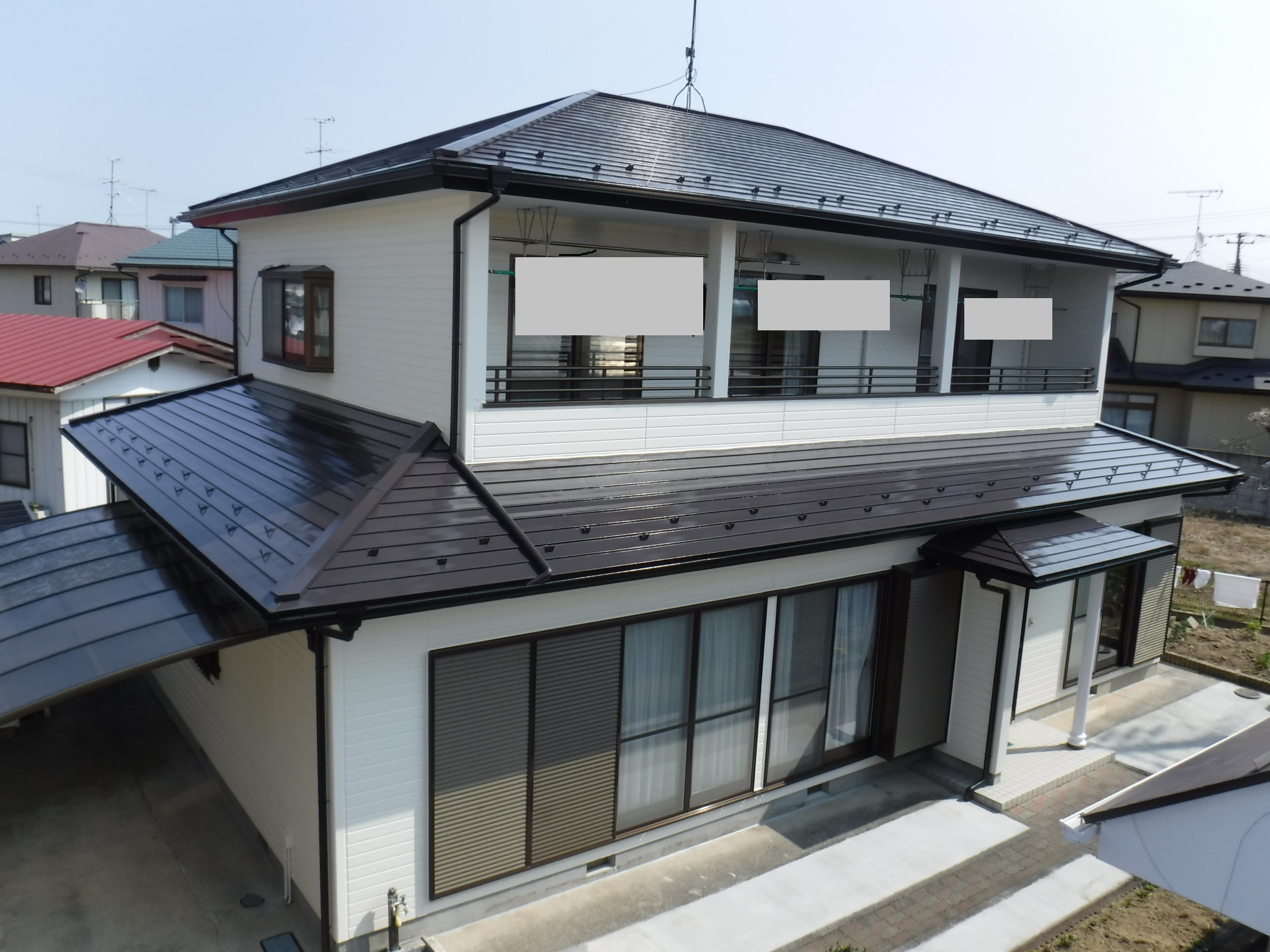 郡山市　屋根塗装　外壁塗装　付帯部塗装