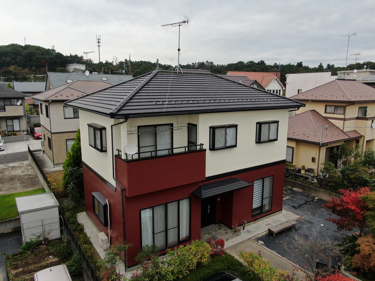 郡山市　外壁塗装　付帯部塗装