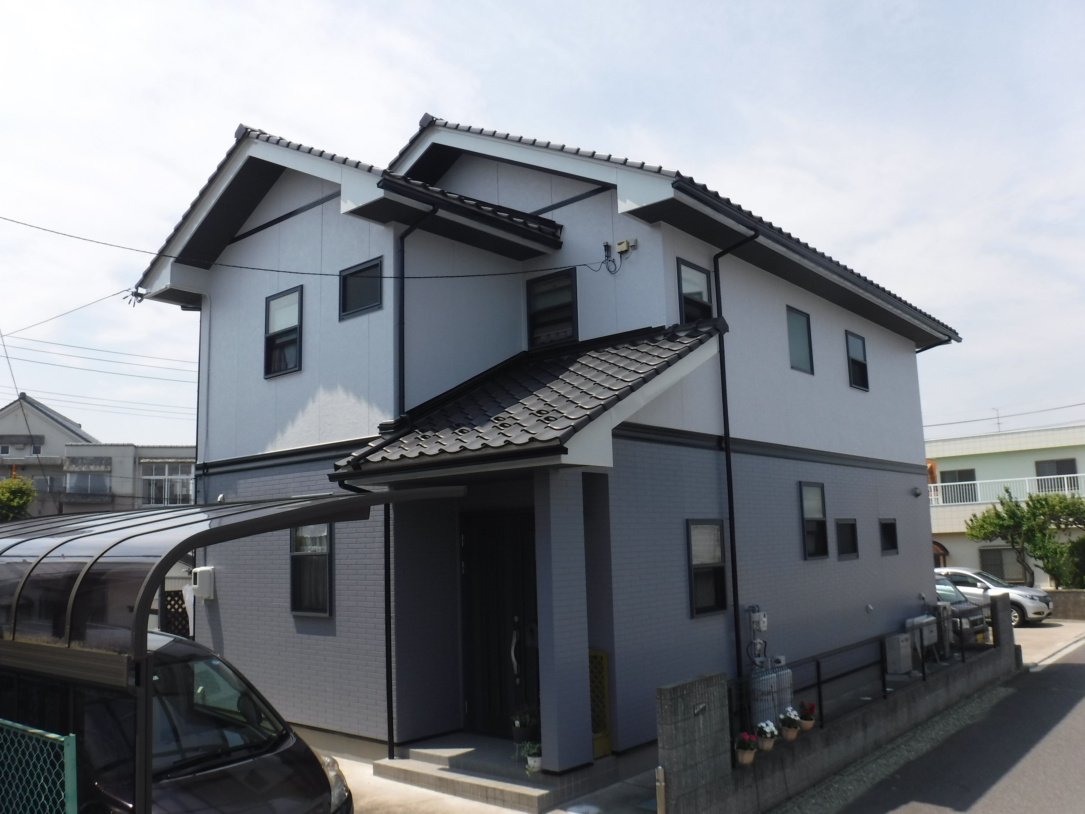 郡山市　外壁塗装　付帯部塗装