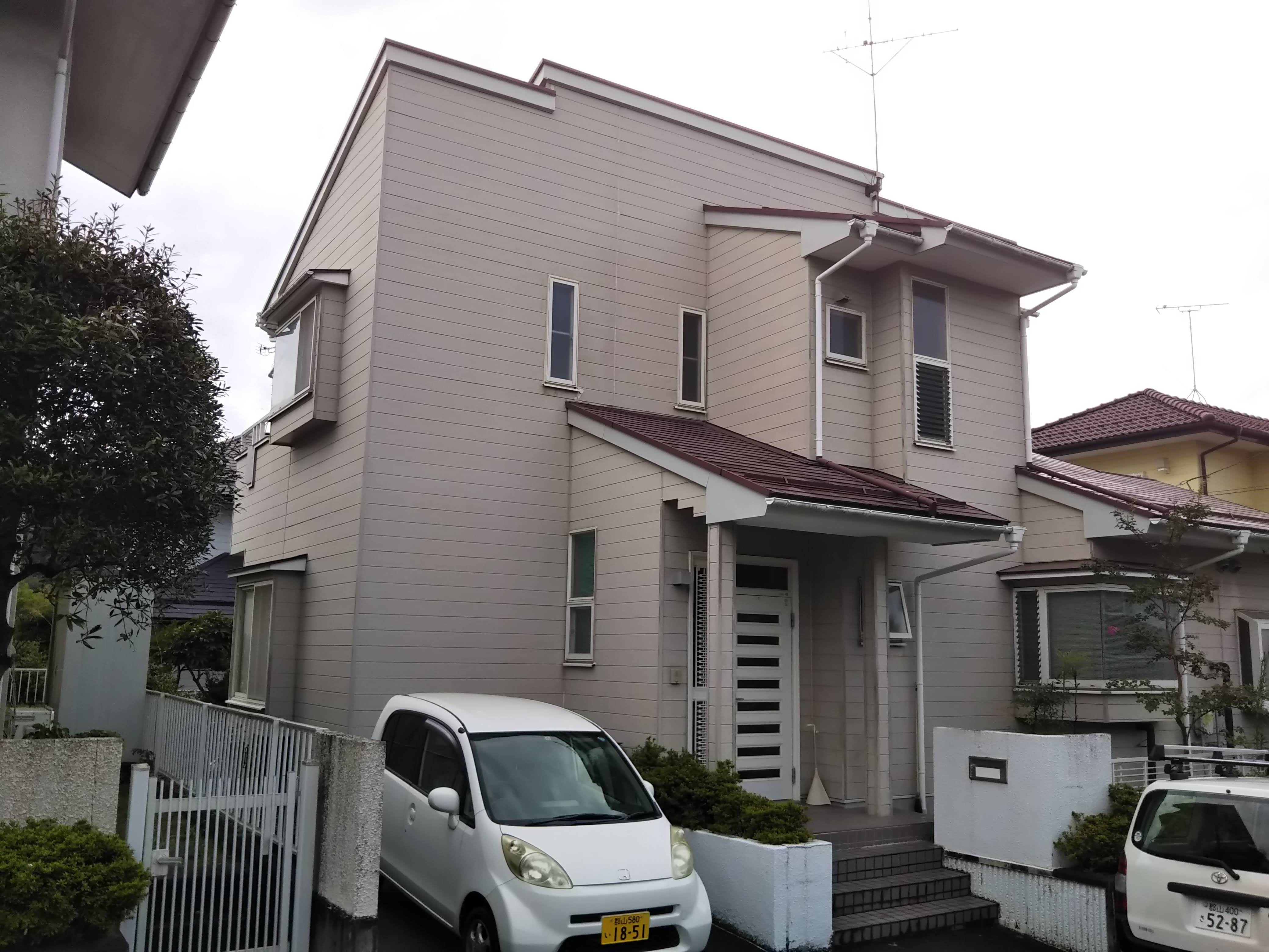 郡山市　屋根重ね葺き　外壁塗装　付帯部塗装