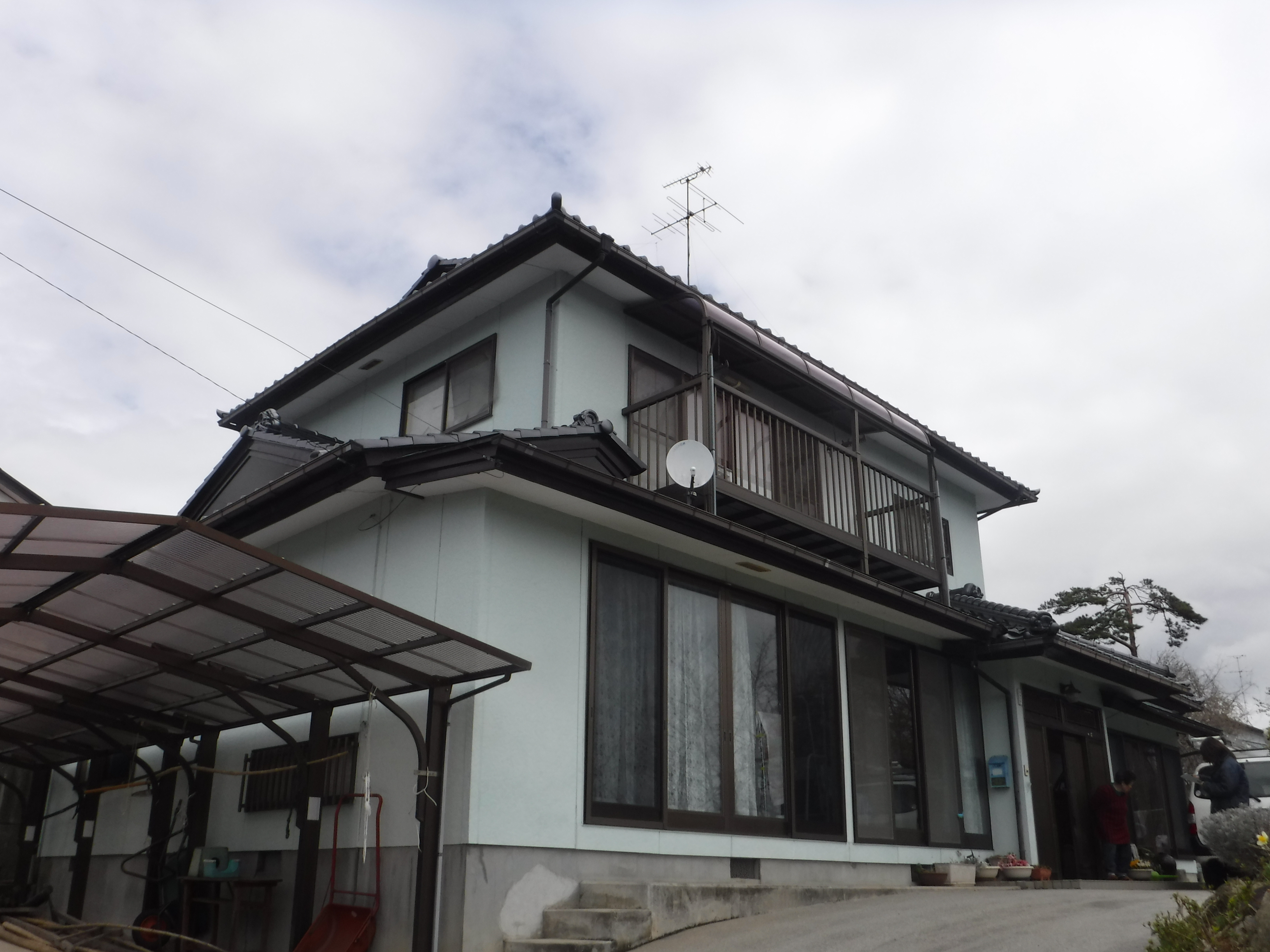 郡山市　外壁塗装　付帯部塗装