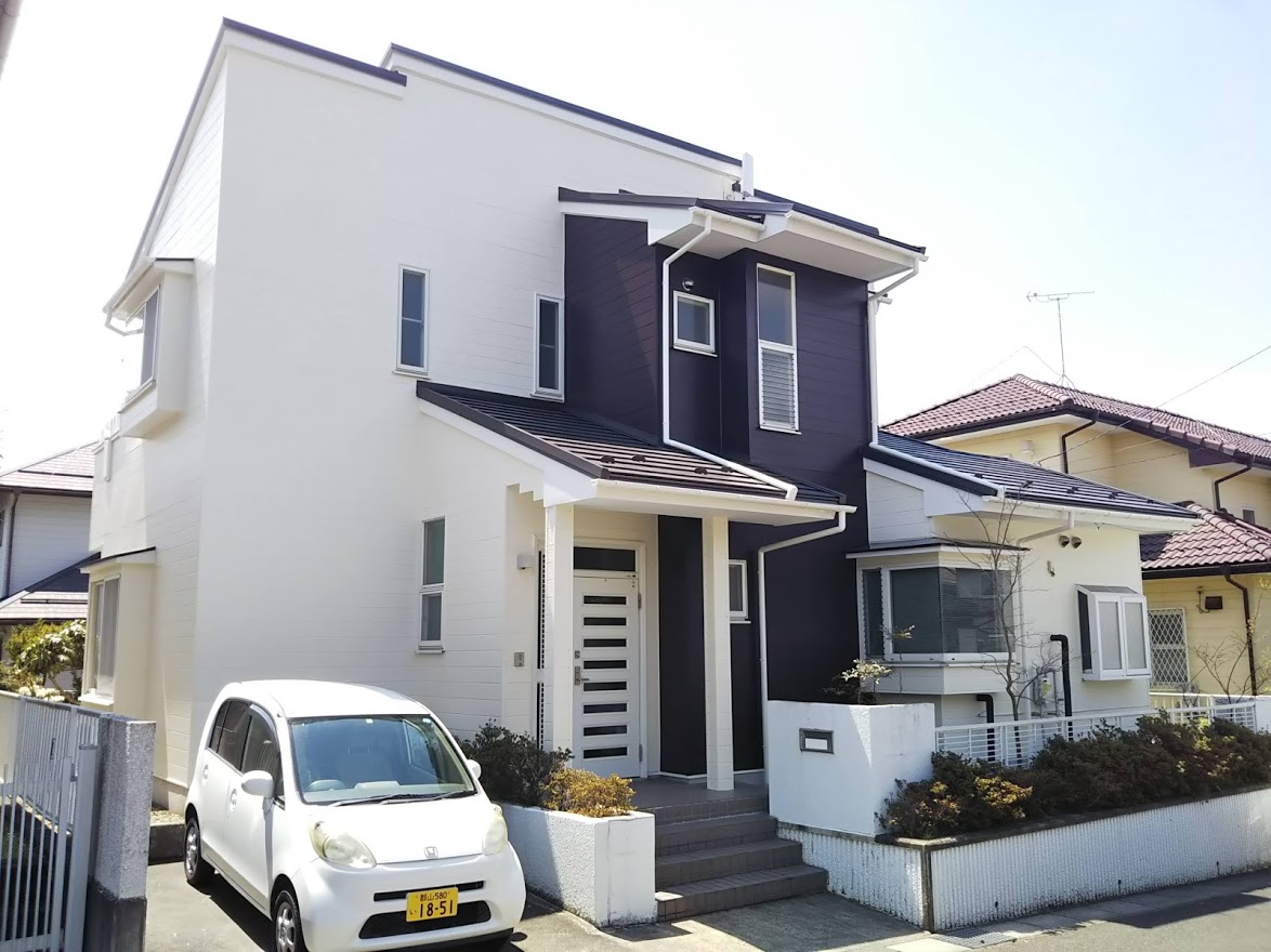 郡山市　屋根重ね葺き　外壁塗装　付帯部塗装